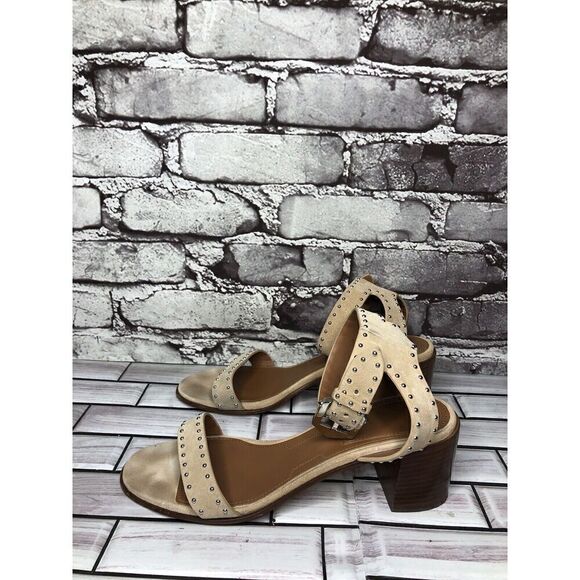 Givenchy Taupe Suede Leather Elegant Heel Studded Sandals Women sz 38EU/7.5M US - Picture 8 of 16